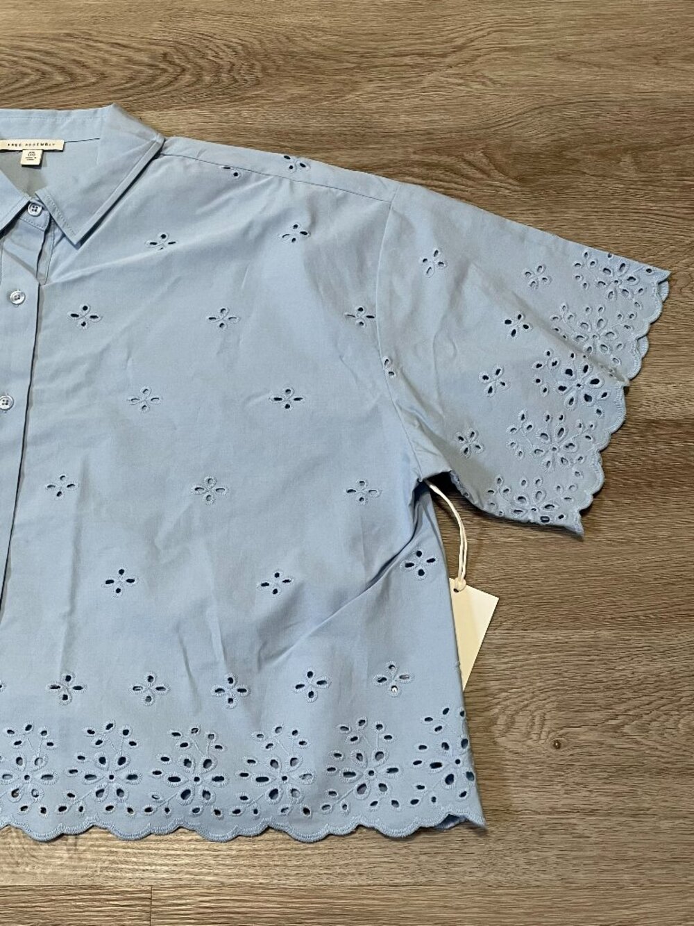 Cotton Eyelet Shirt - Picture 9 of 16